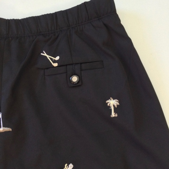 Coral Bay Golf Black Shorts Embroidered Pockets Women’s Size 12 - Picture 7 of 13